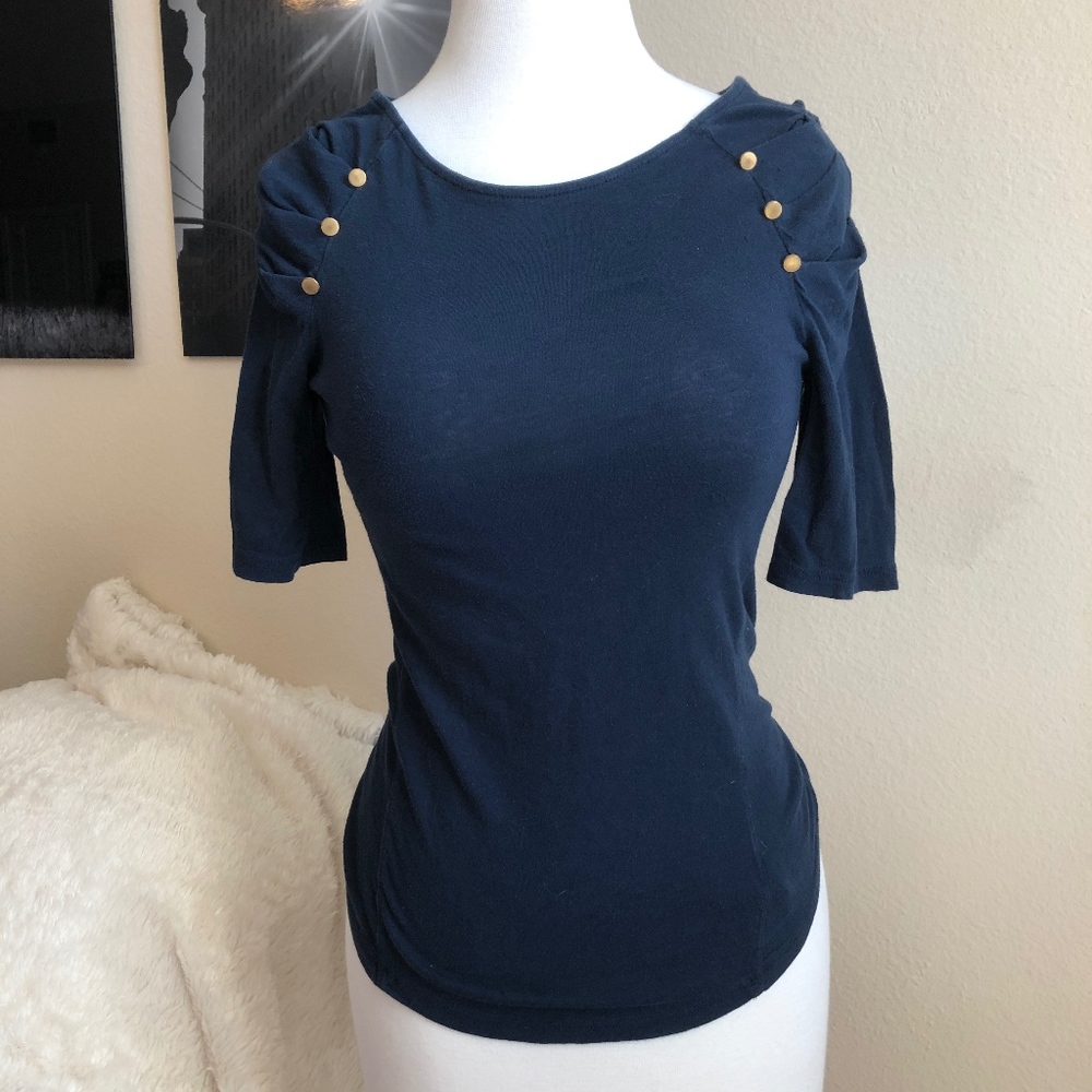 Anthropologie Pilcro & The Letterpress Navy Shirt